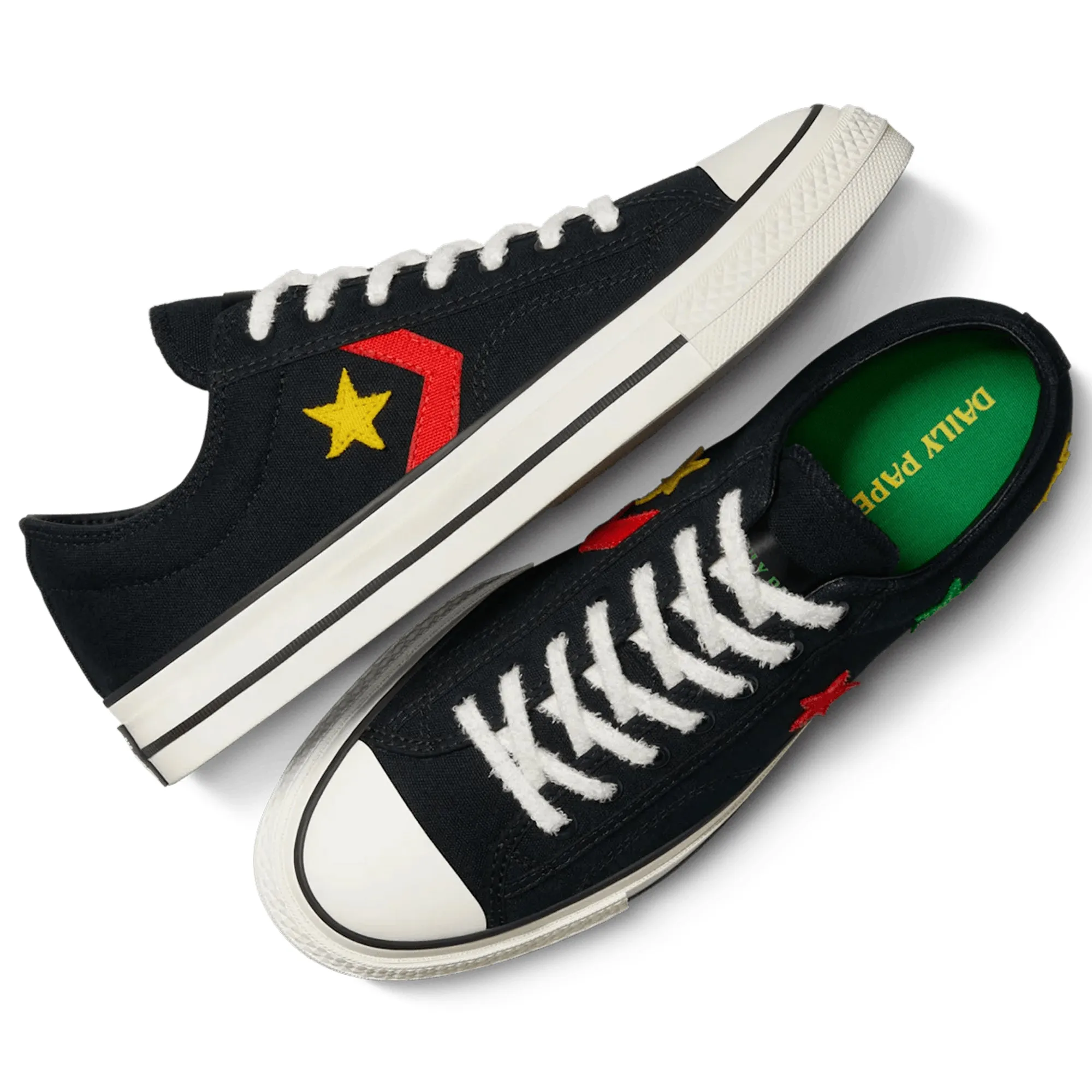 Daily Paper x Converse Star Player 76 Ox - Black/Fern Green