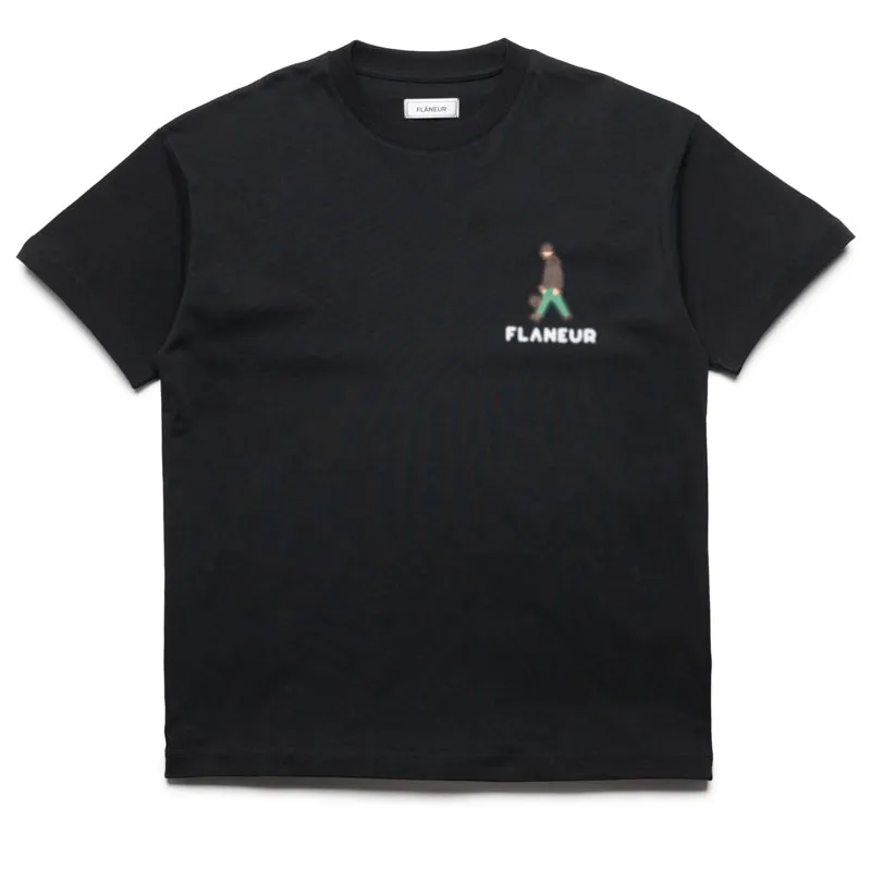 Flaneur Blurred Stroller Tee - Black