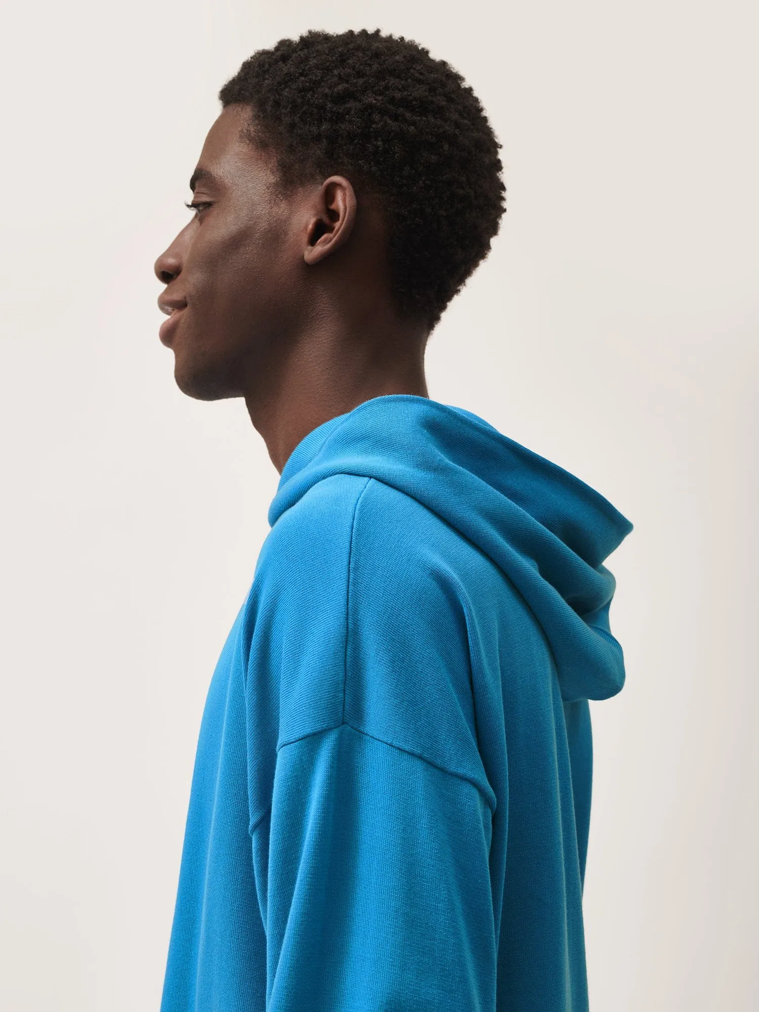 Mens DNA Knitted Hoodie—geyser blue