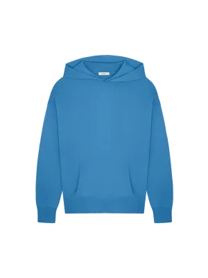 Mens DNA Knitted Hoodie—geyser blue