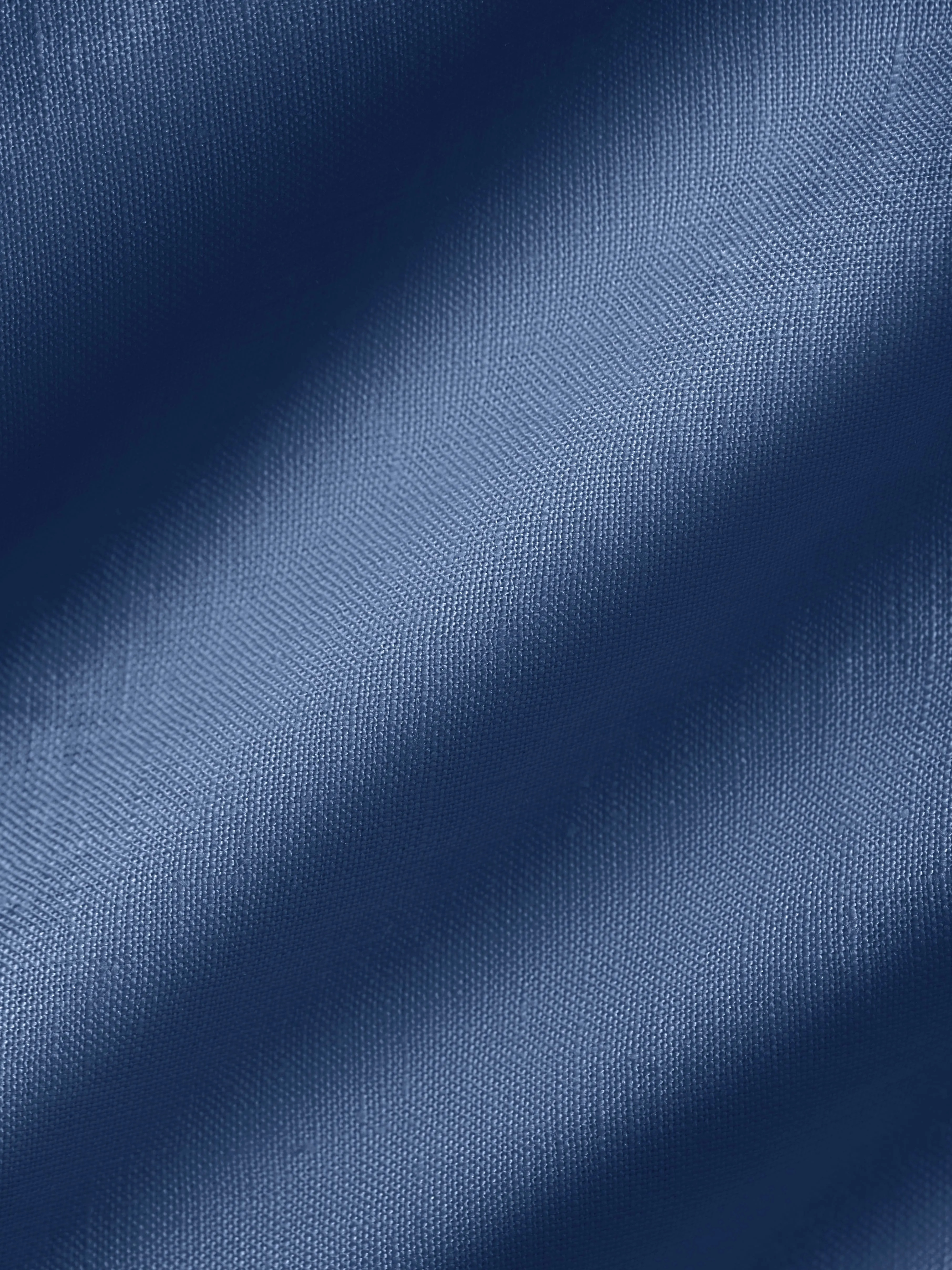 Mens DNA Linen Camp Collar Shirt—lapis blue