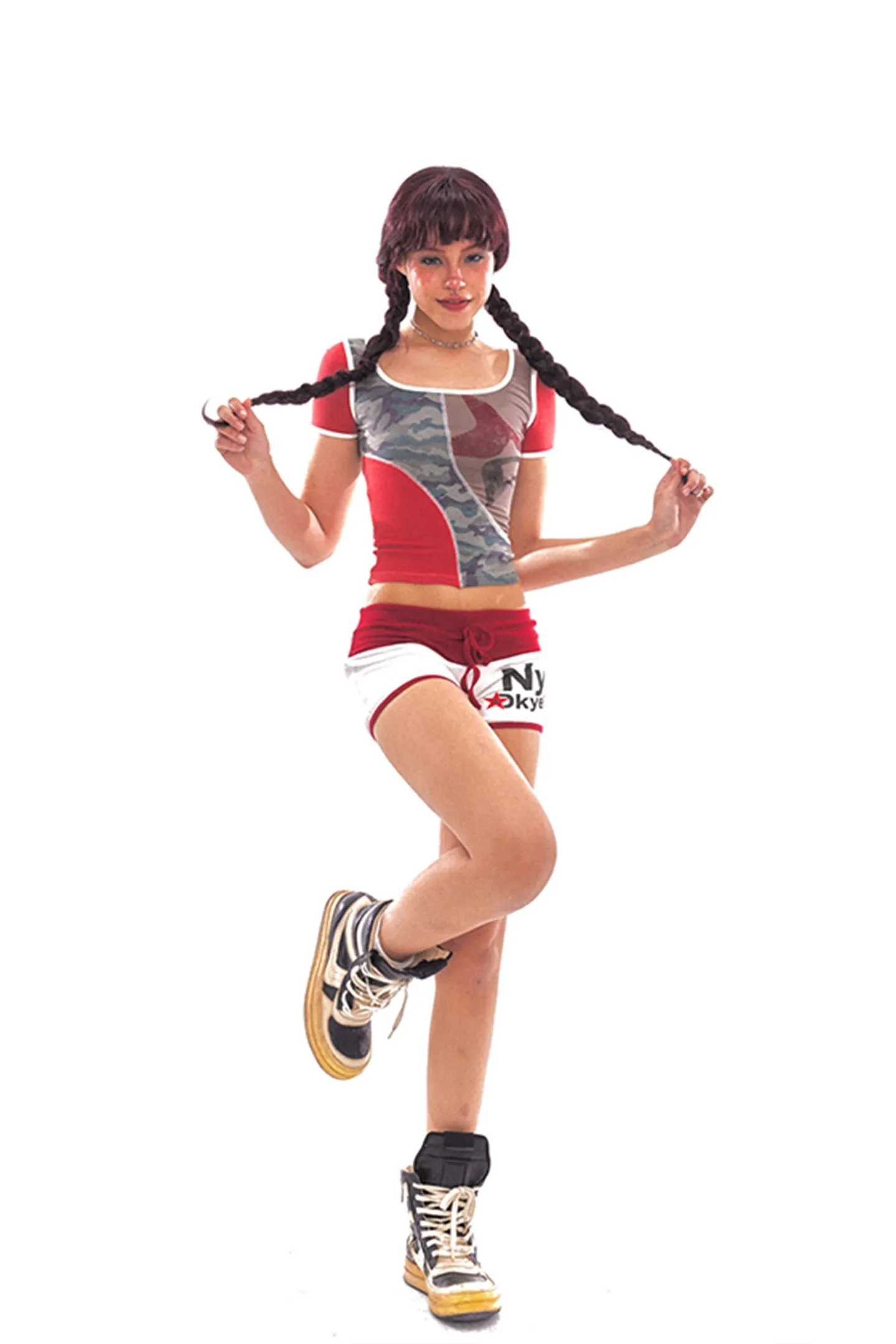 Retro Star Contrast Low-Rise Shorts