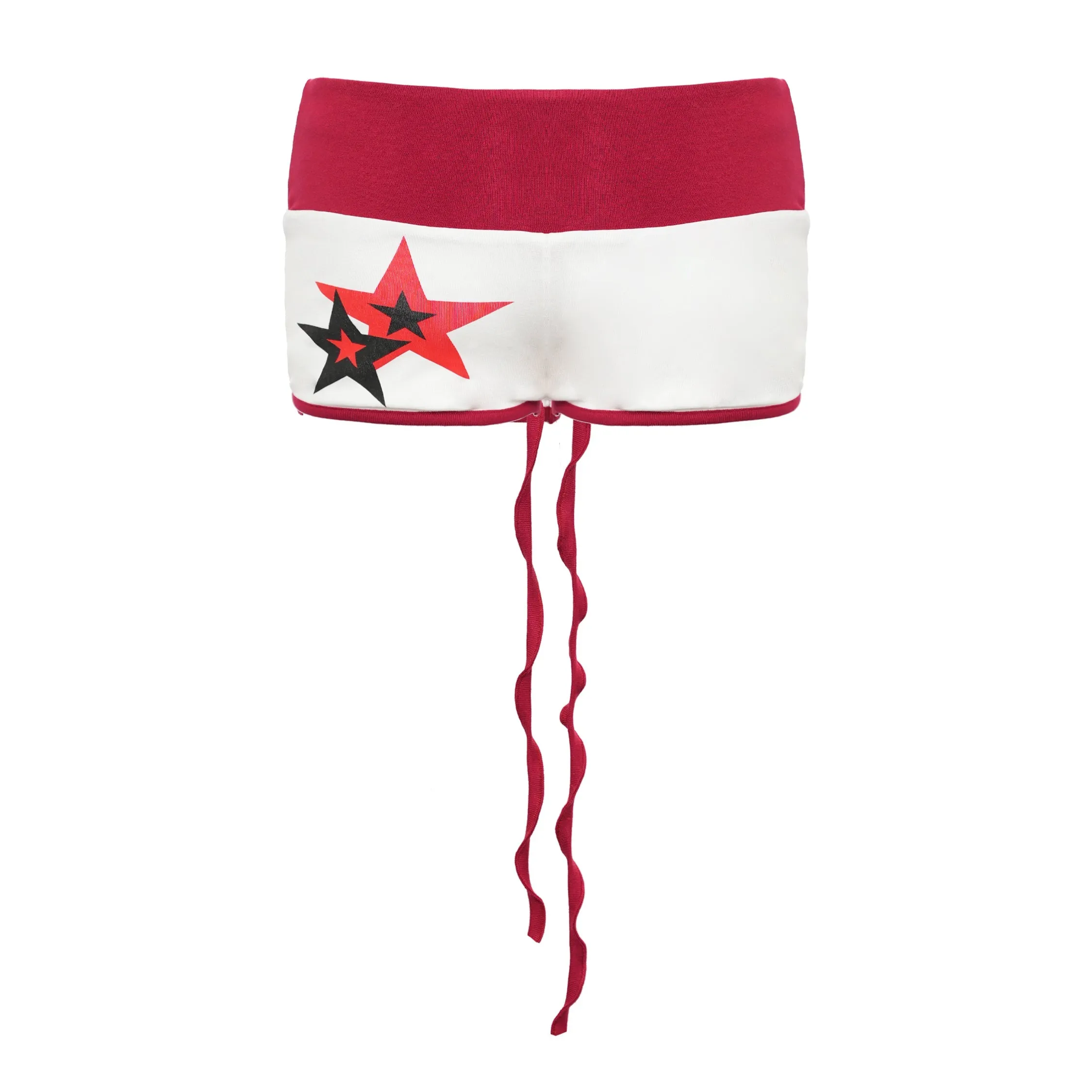Retro Star Contrast Low-Rise Shorts