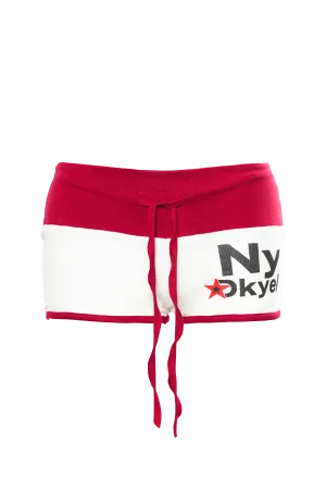 Retro Star Contrast Low-Rise Shorts