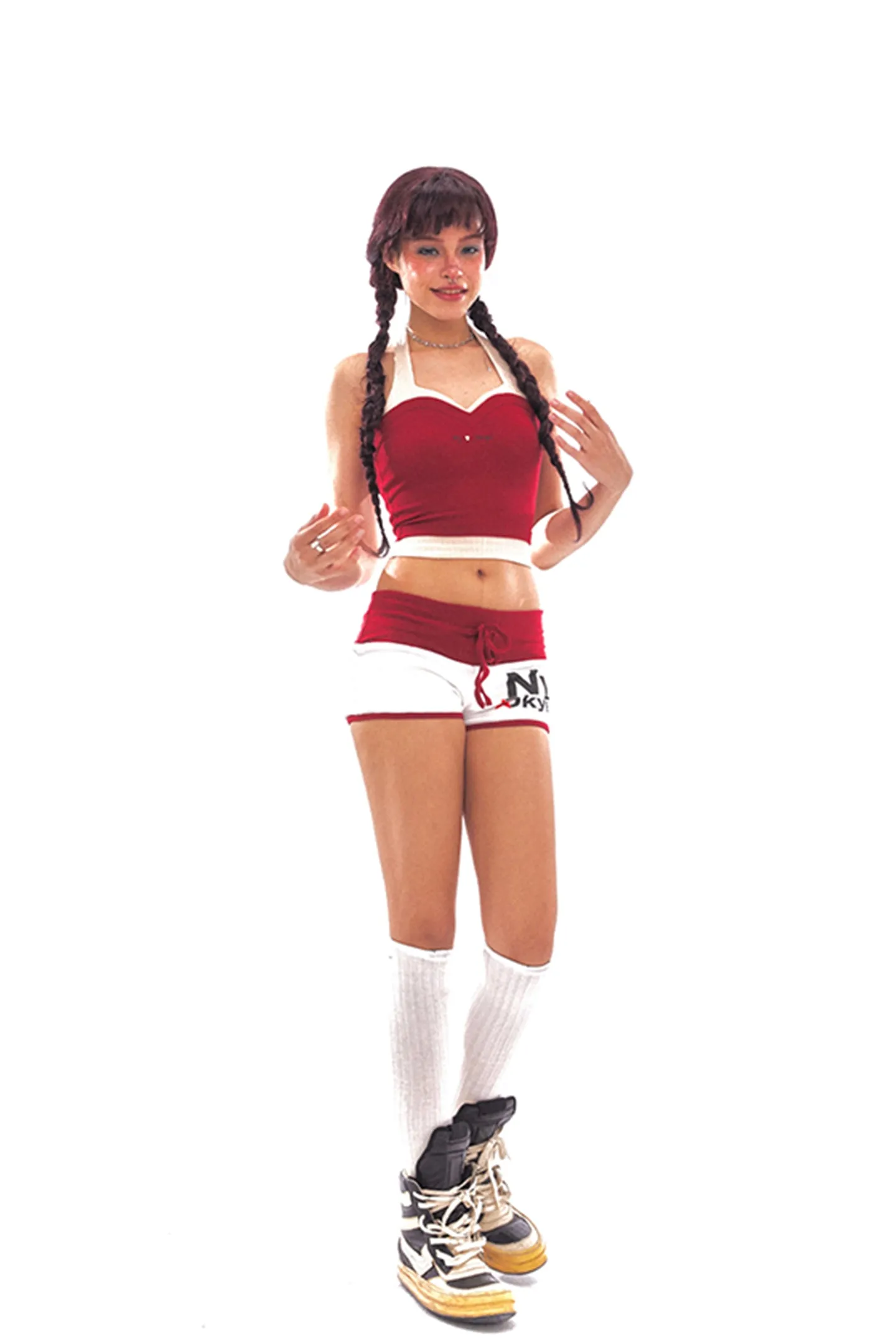 Retro Star Contrast Low-Rise Shorts