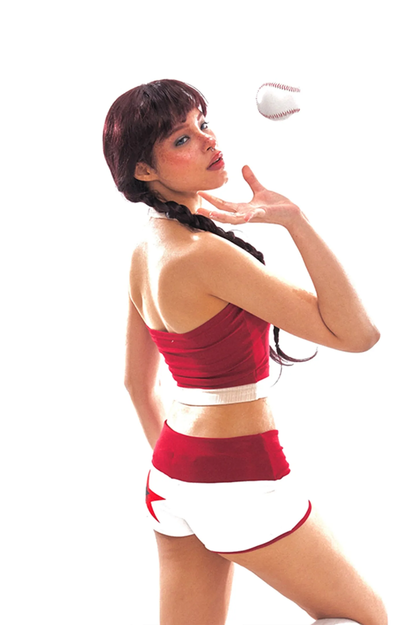 Retro Star Contrast Low-Rise Shorts