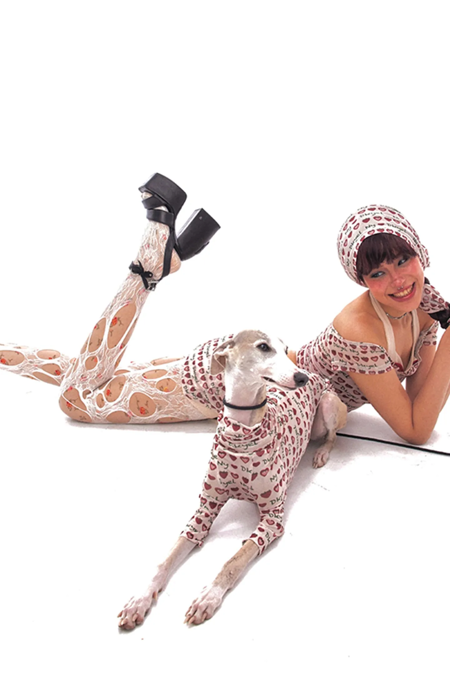 Retro Strawberry Mesh Pants