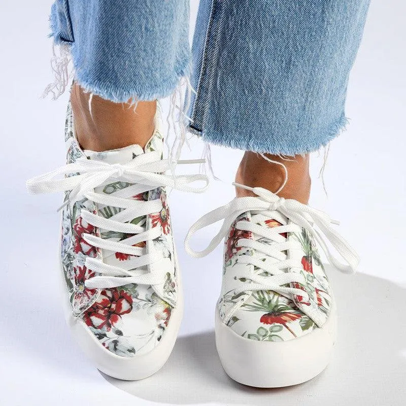 Soft Style by Hush Puppies Fordan Floral Sneaker - White