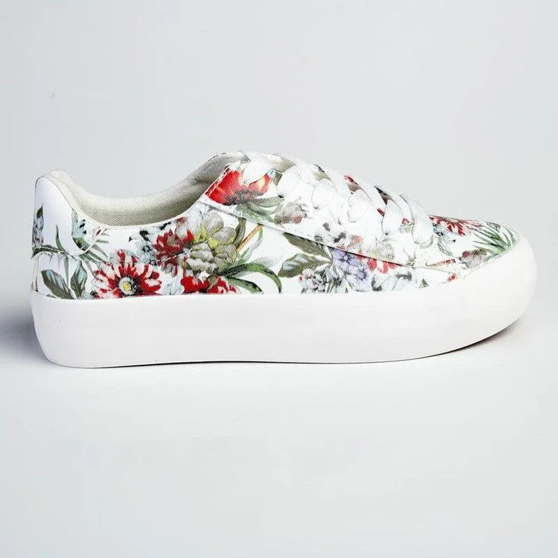 Soft Style by Hush Puppies Fordan Floral Sneaker - White
