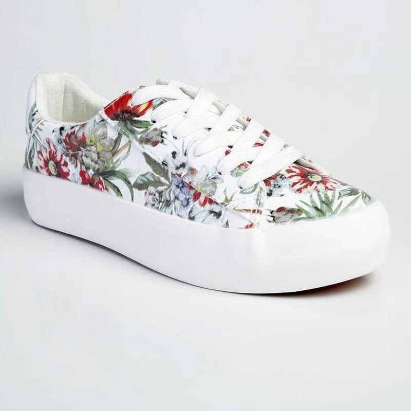 Soft Style by Hush Puppies Fordan Floral Sneaker - White
