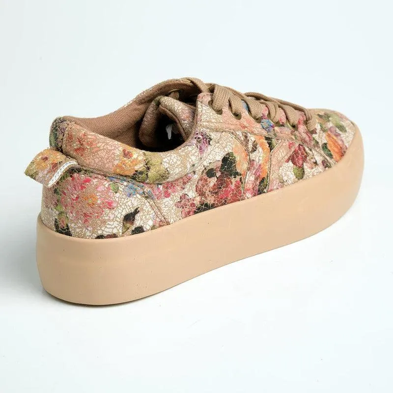 Soft Style by Hush Puppies Fordan Floral Toffee Sneaker - Taupe