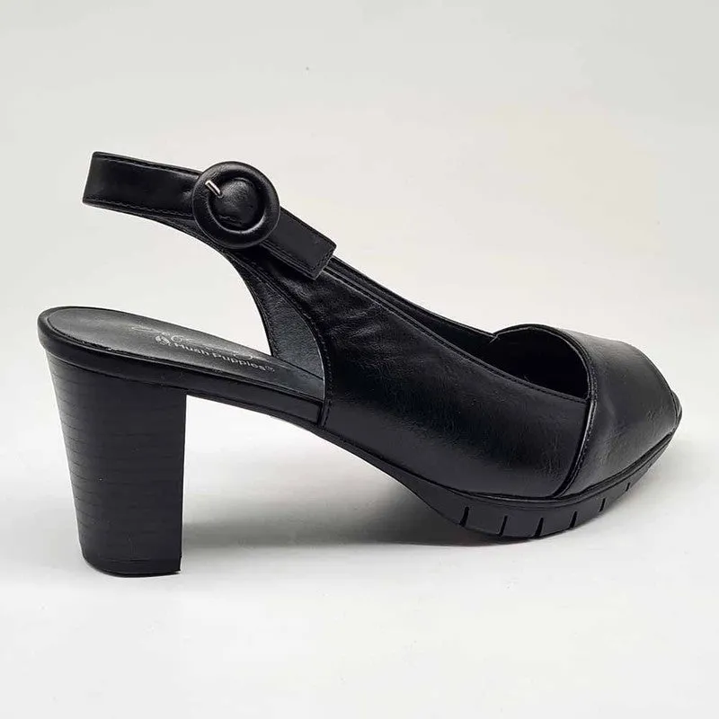Soft Style By Hush Puppies Sidonia Peep Toe Slingback - Black