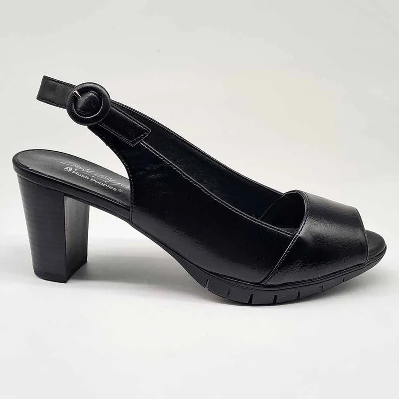 Soft Style By Hush Puppies Sidonia Peep Toe Slingback - Black