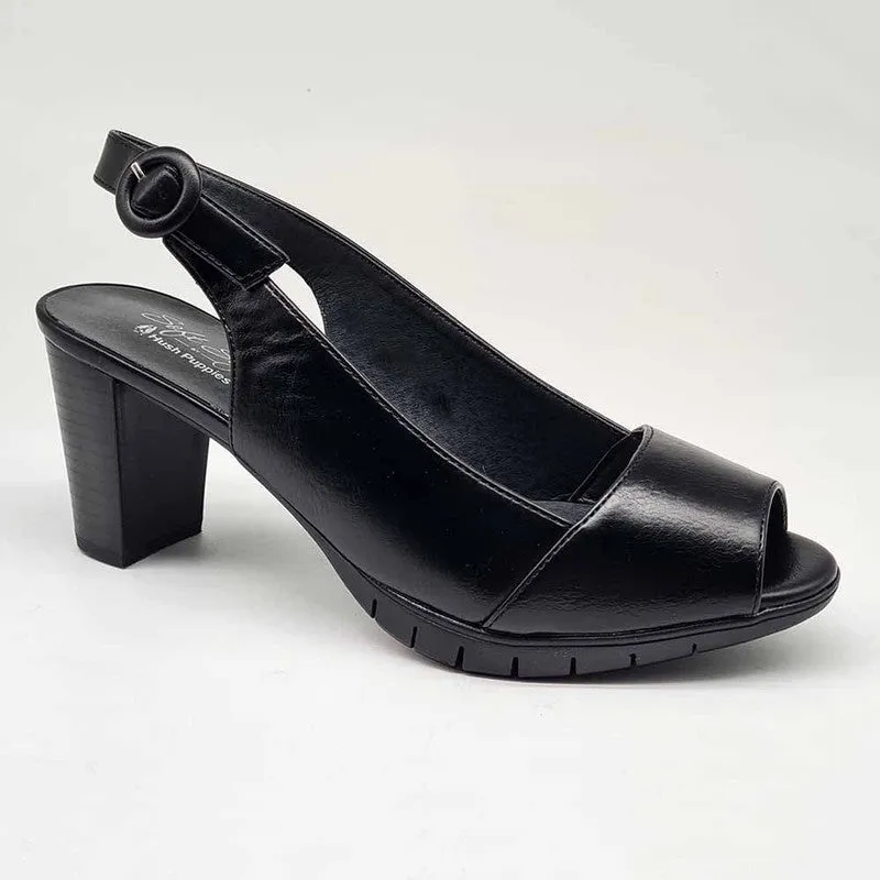 Soft Style By Hush Puppies Sidonia Peep Toe Slingback - Black