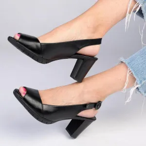 Soft Style By Hush Puppies Sidonia Peep Toe Slingback - Black