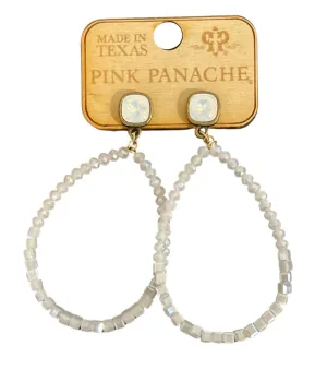 White Teardrop Earring