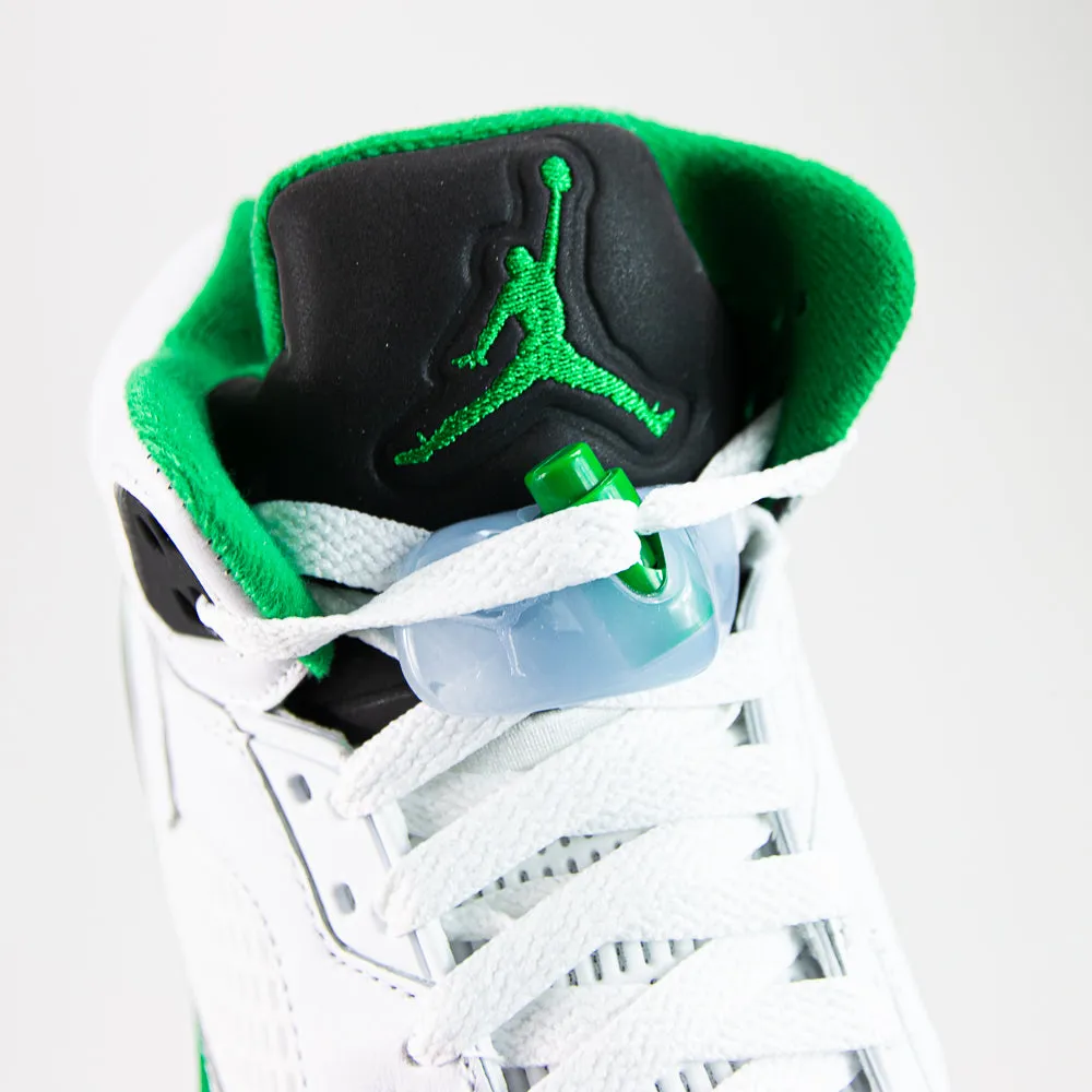 Wmns Air Jordan 5 Retro (White/Lucky Green-Black)