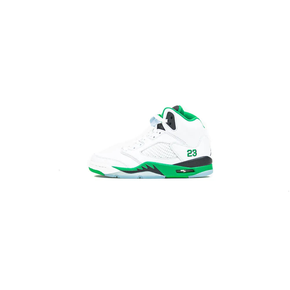 Wmns Air Jordan 5 Retro (White/Lucky Green-Black)