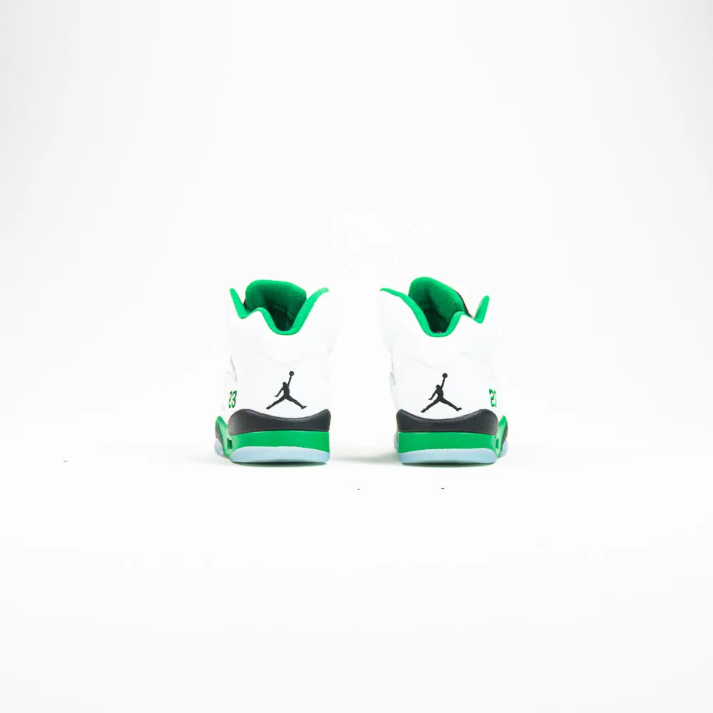 Wmns Air Jordan 5 Retro (White/Lucky Green-Black)