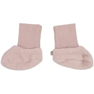 Wool Fleece Booties - rose powder