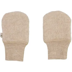 Wool Fleece Mittens - khaki melange