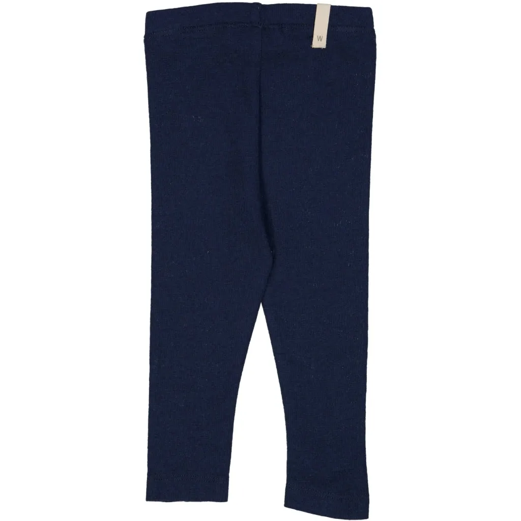 Wool Leggings - navy