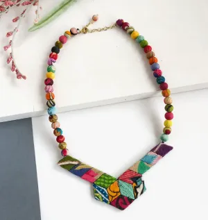 World Finds Kantha Stained Necklace