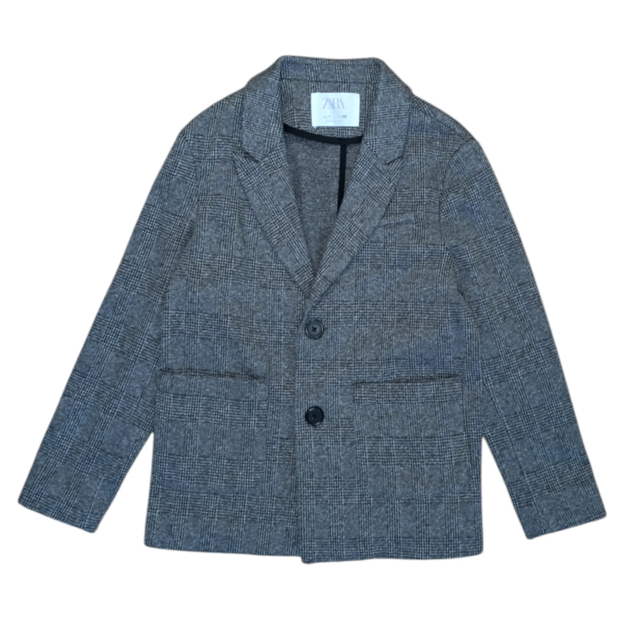 Zara Soft Stretch Glen Check Suit Jacket